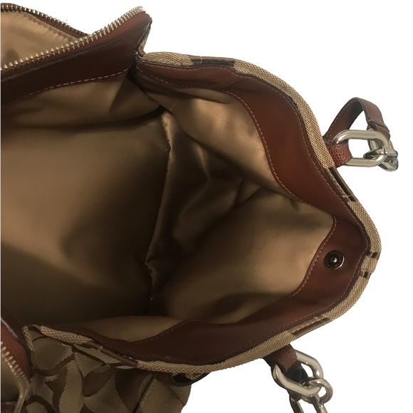 Coach Shoulder Satchel Bag Brown Tan No. D1273-17806M - Picture 9 of 11